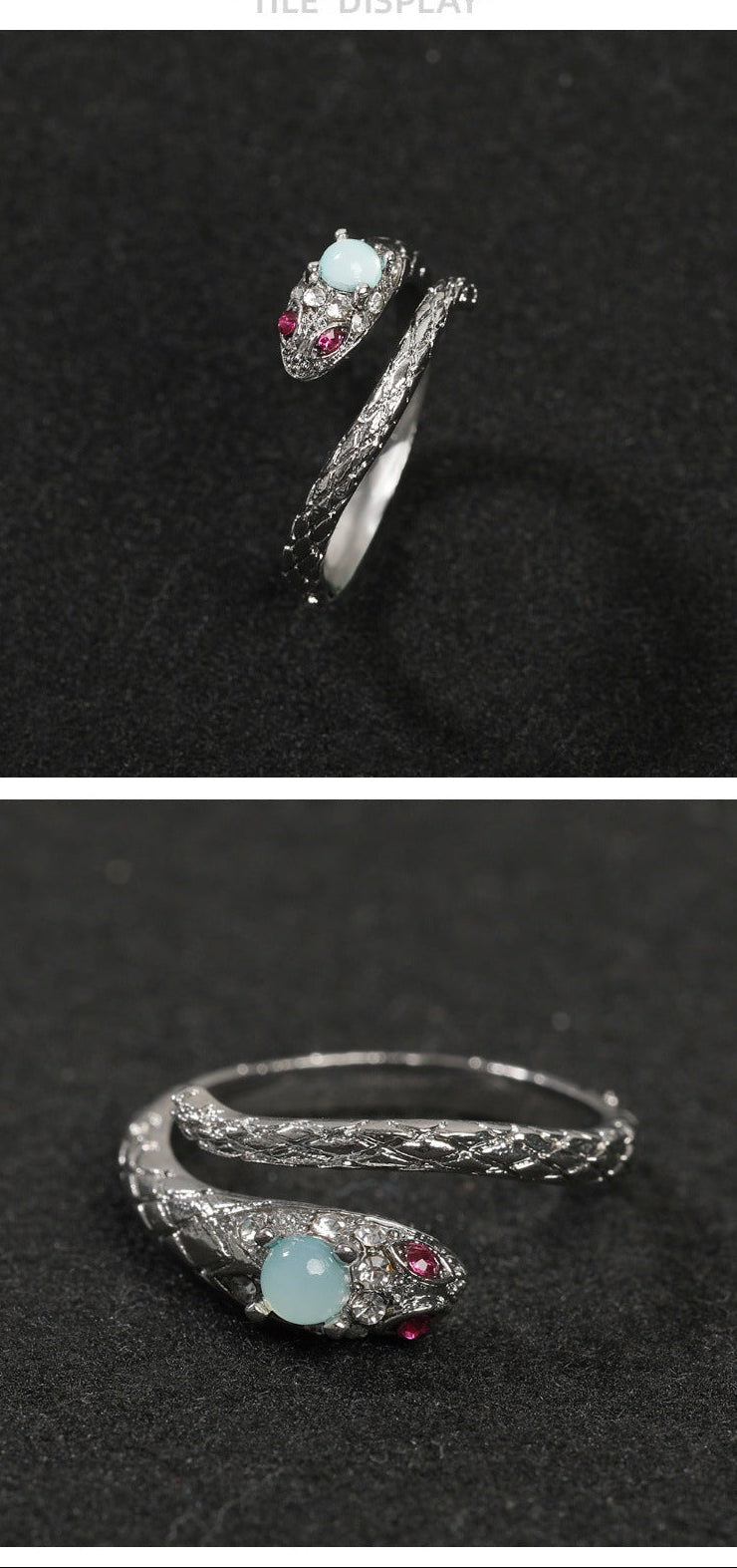 Zircon snake open ring by nowadaysfashion
