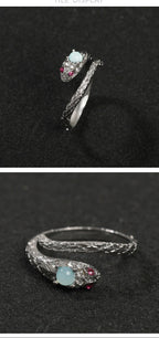 Zircon snake open ring by nowadaysfashion