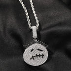 Hip-hop cartoon zircon spiky-head avatar necklace by nowadaysfashion