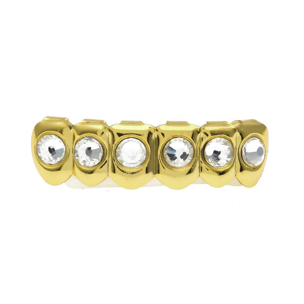 Hip-hop diamond-encrusted and gold-plated teeth grillz by nowadaysfashion