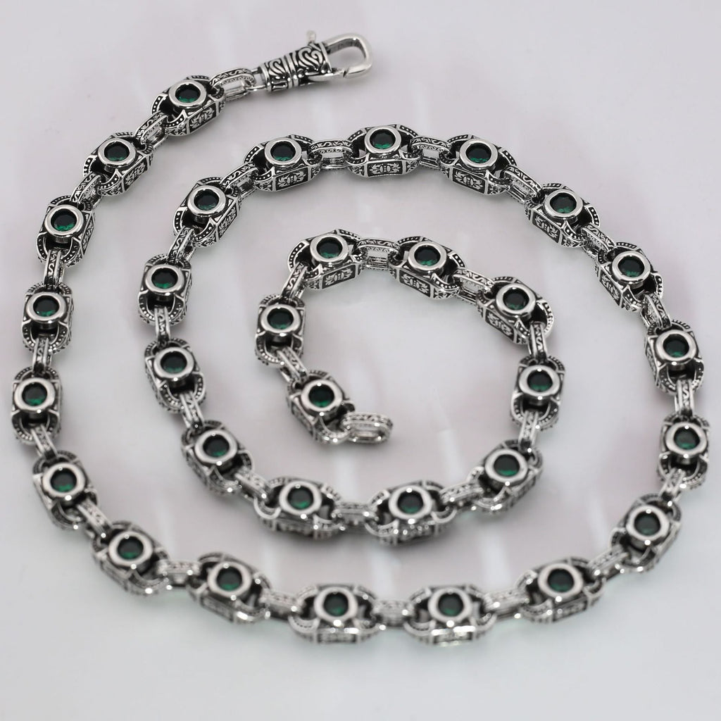 Aragogaceous pattern sapphire necklace for couples by nowadaysfashion