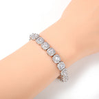 Hip-hop 9mm square rock candy zircon bracelet by nowadaysfashion