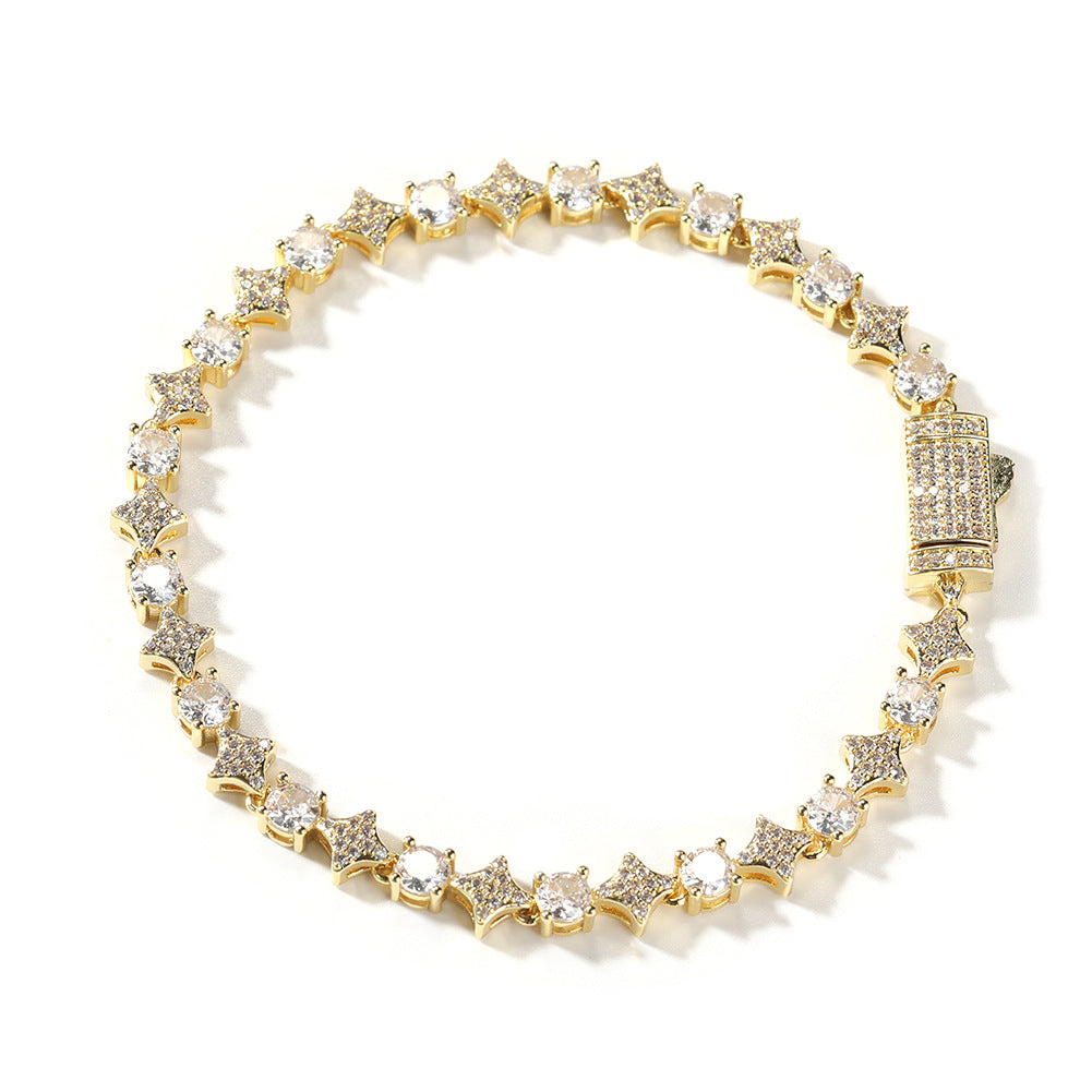 Star zircon tennis chain necklace by nowadaysfashion
