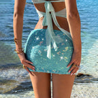 Solid Color Casual Comfortable Beach Swimsuit Beach Skirt by Bella Mia