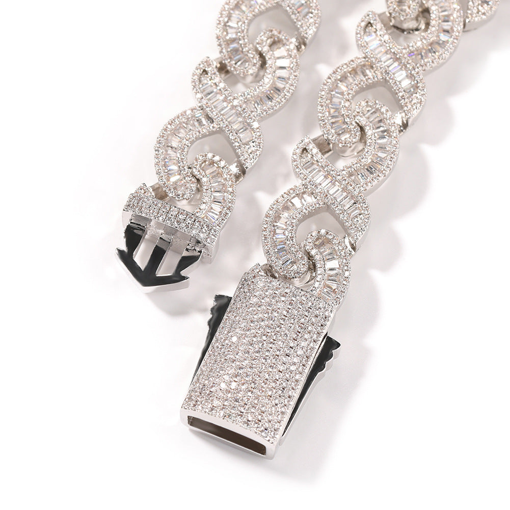 15mm Diamond Geometric Infinity Cuban Chain by nowadaysfashion