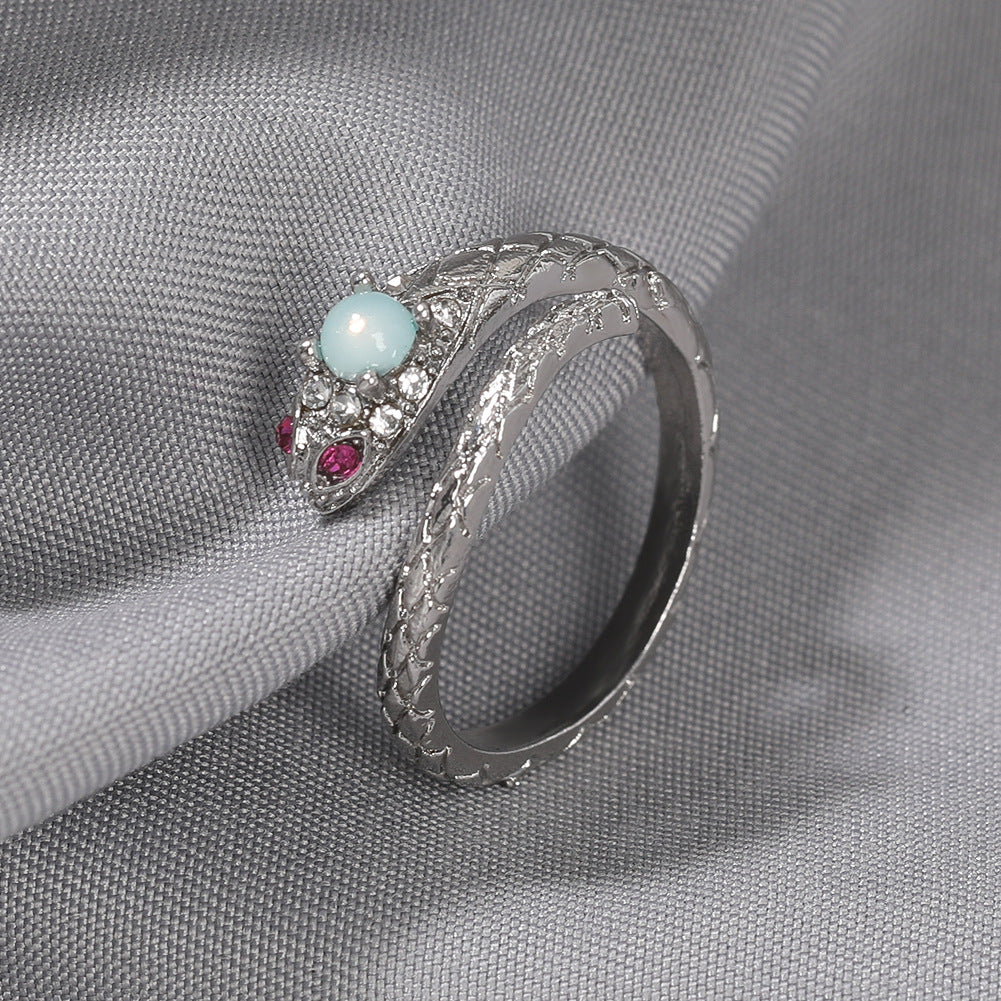 Zircon snake open ring by nowadaysfashion