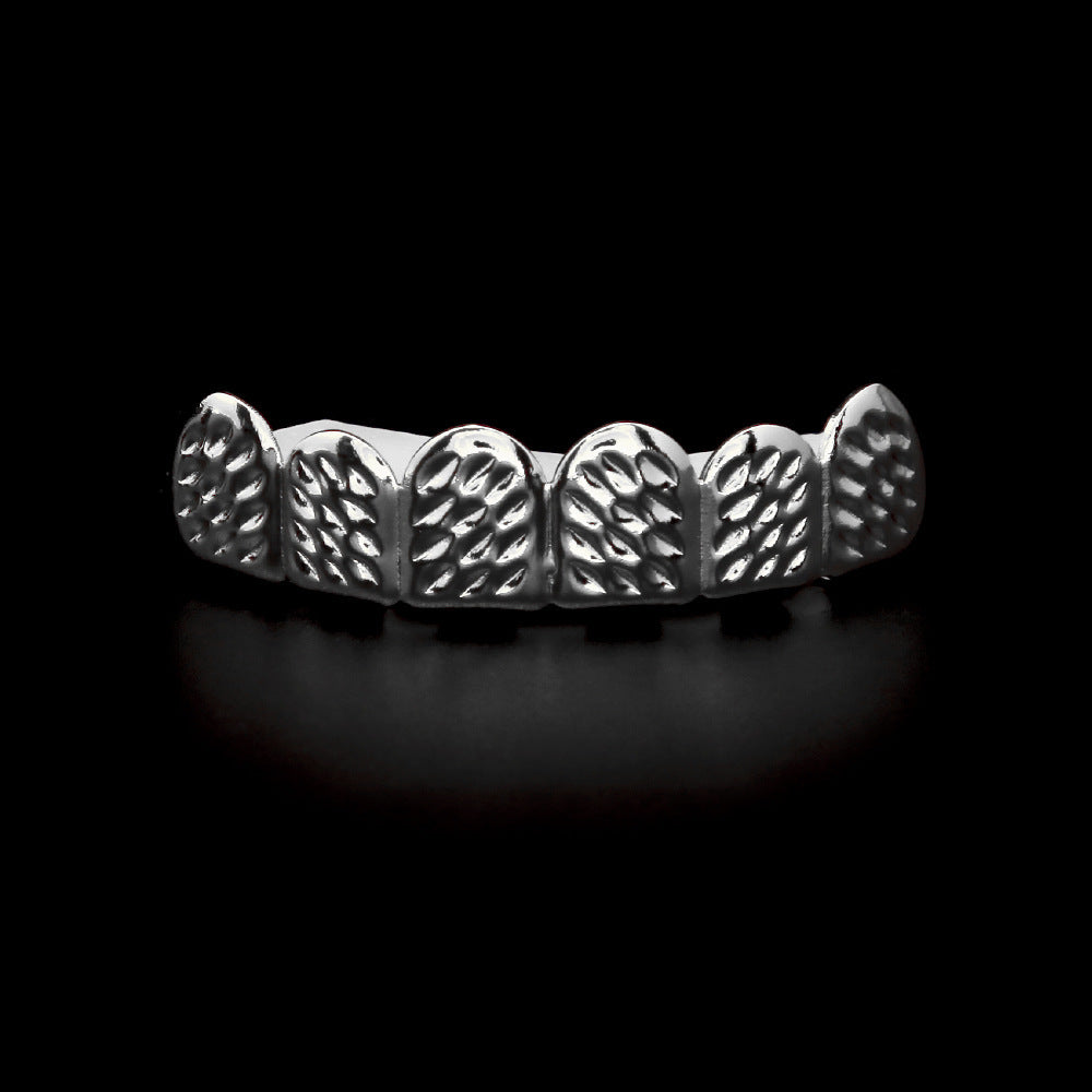 Hip-hop polished braces with gold electroplating by nowadaysfashion