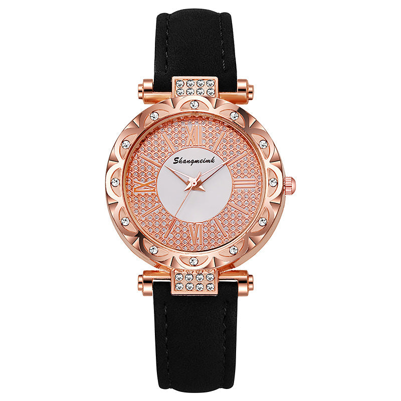 Korean-style quartz watch with a simple leather strap. by nowadaysfashion
