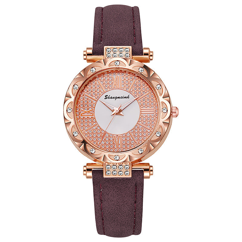 Korean-style quartz watch with a simple leather strap. by nowadaysfashion