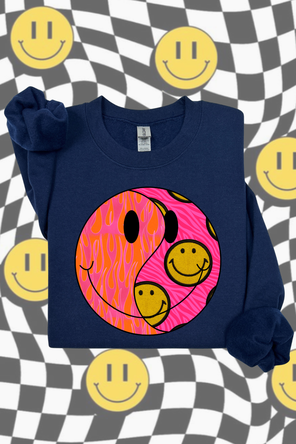 Funky Smiley Sweatshirt by Spurs & Spades Boutique