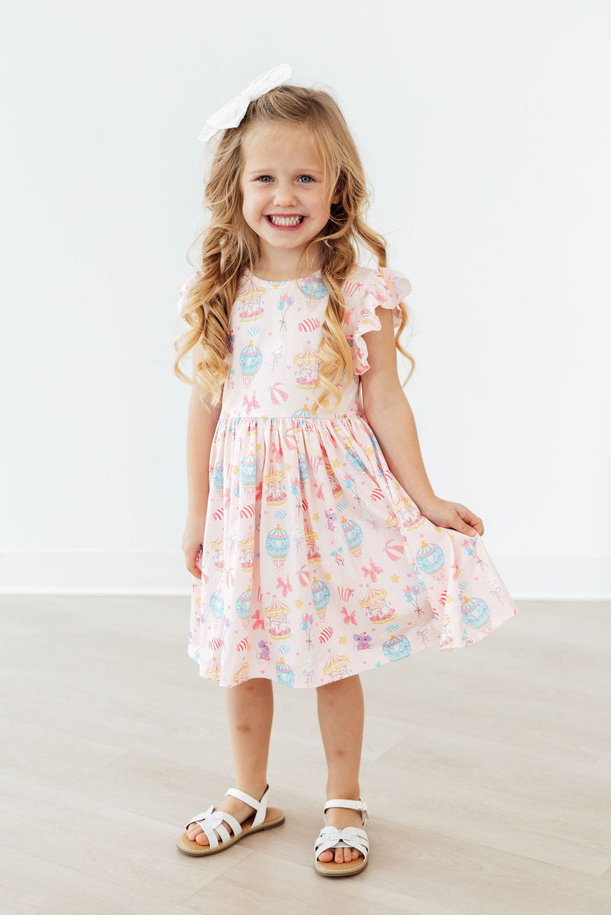 Off to the Circus Flutter Sleeve Twirl Dress by Mila & Rose ®