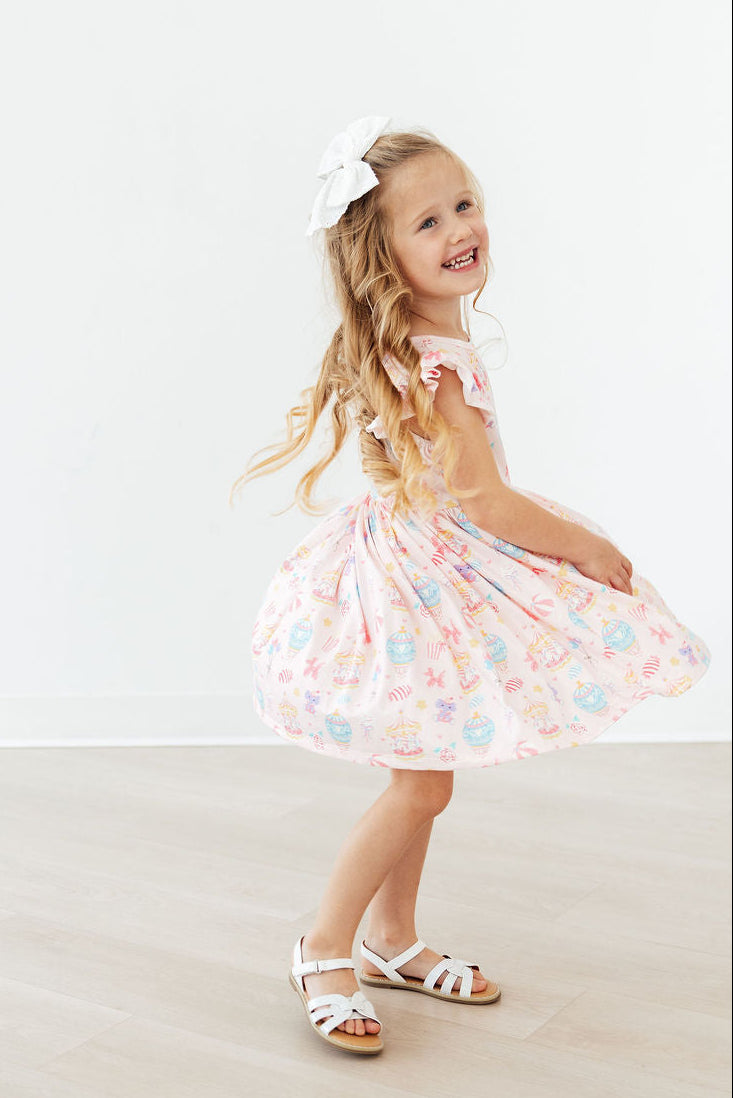 Off to the Circus Flutter Sleeve Twirl Dress by Mila & Rose ®