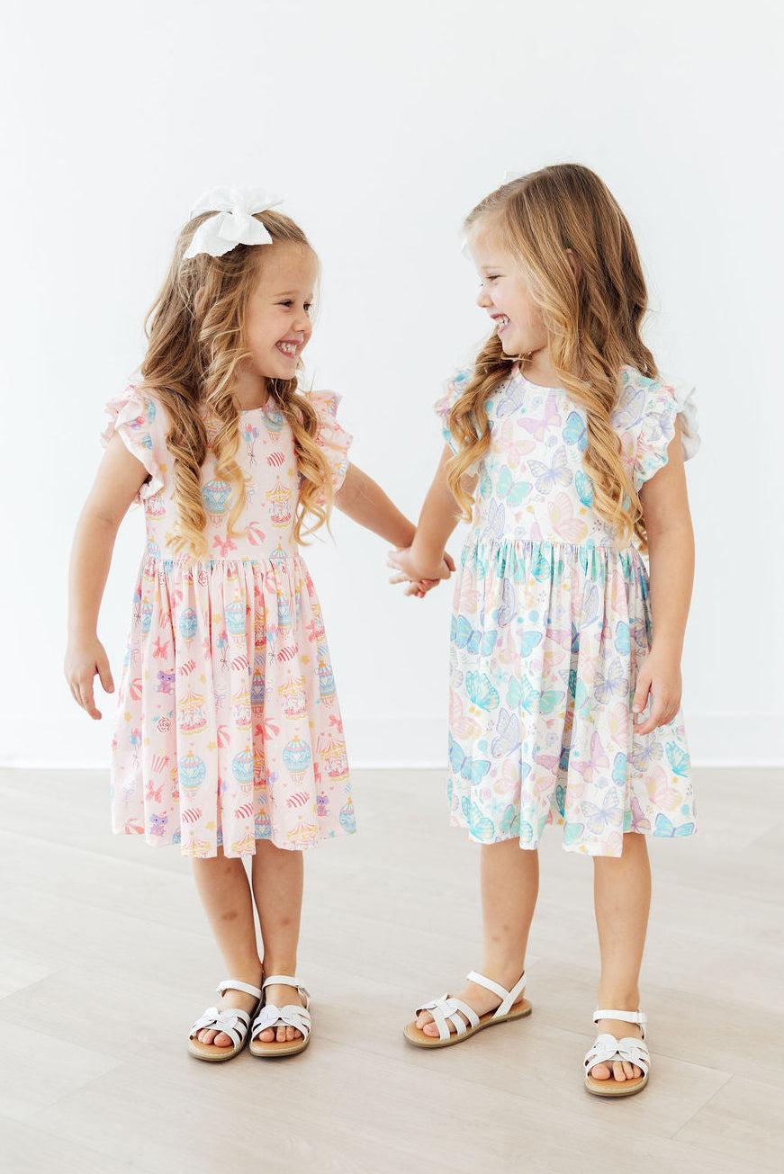 Off to the Circus Flutter Sleeve Twirl Dress by Mila & Rose ®