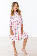 Once Upon a Time 3/4 Sleeve Pocket Twirl Dress by Mila & Rose ®