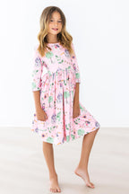 Once Upon a Time 3/4 Sleeve Pocket Twirl Dress by Mila & Rose ®