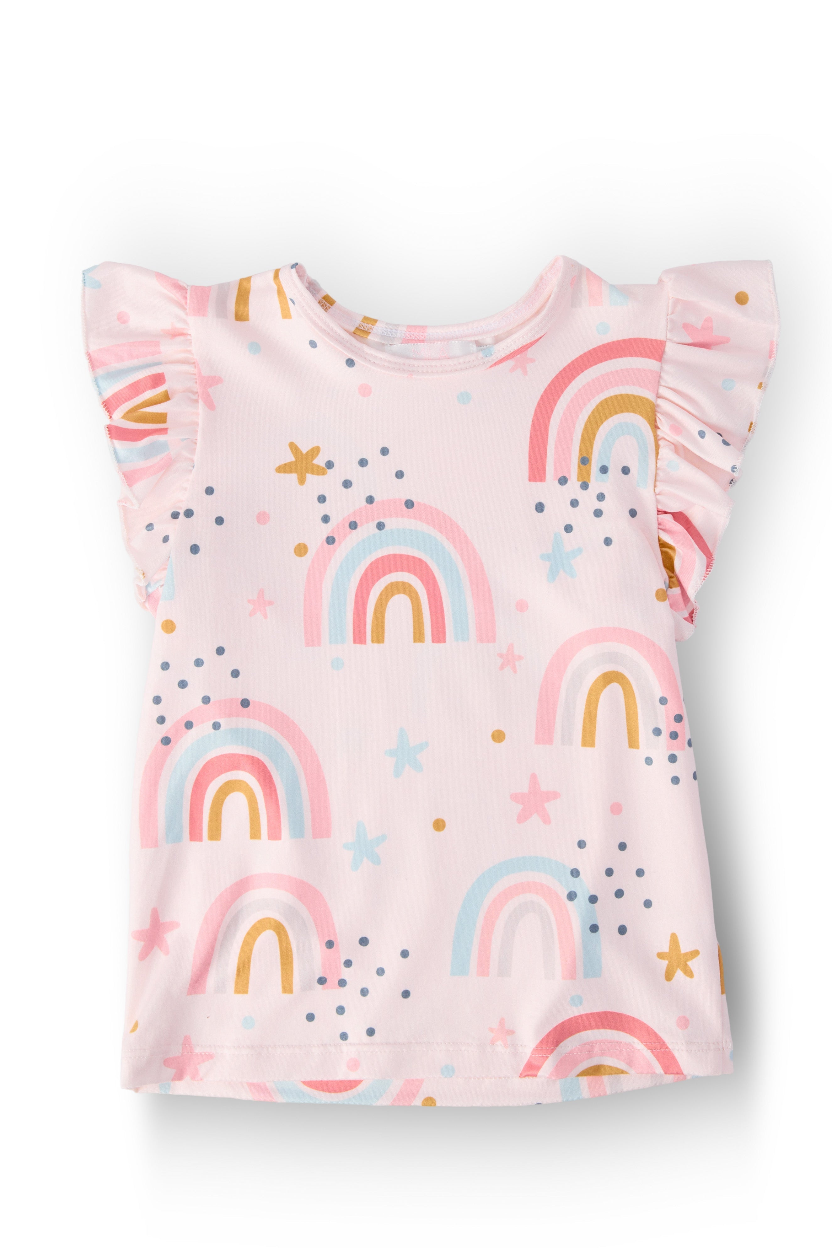 Over the Rainbow S/S Ruffle Tee by Mila & Rose ®