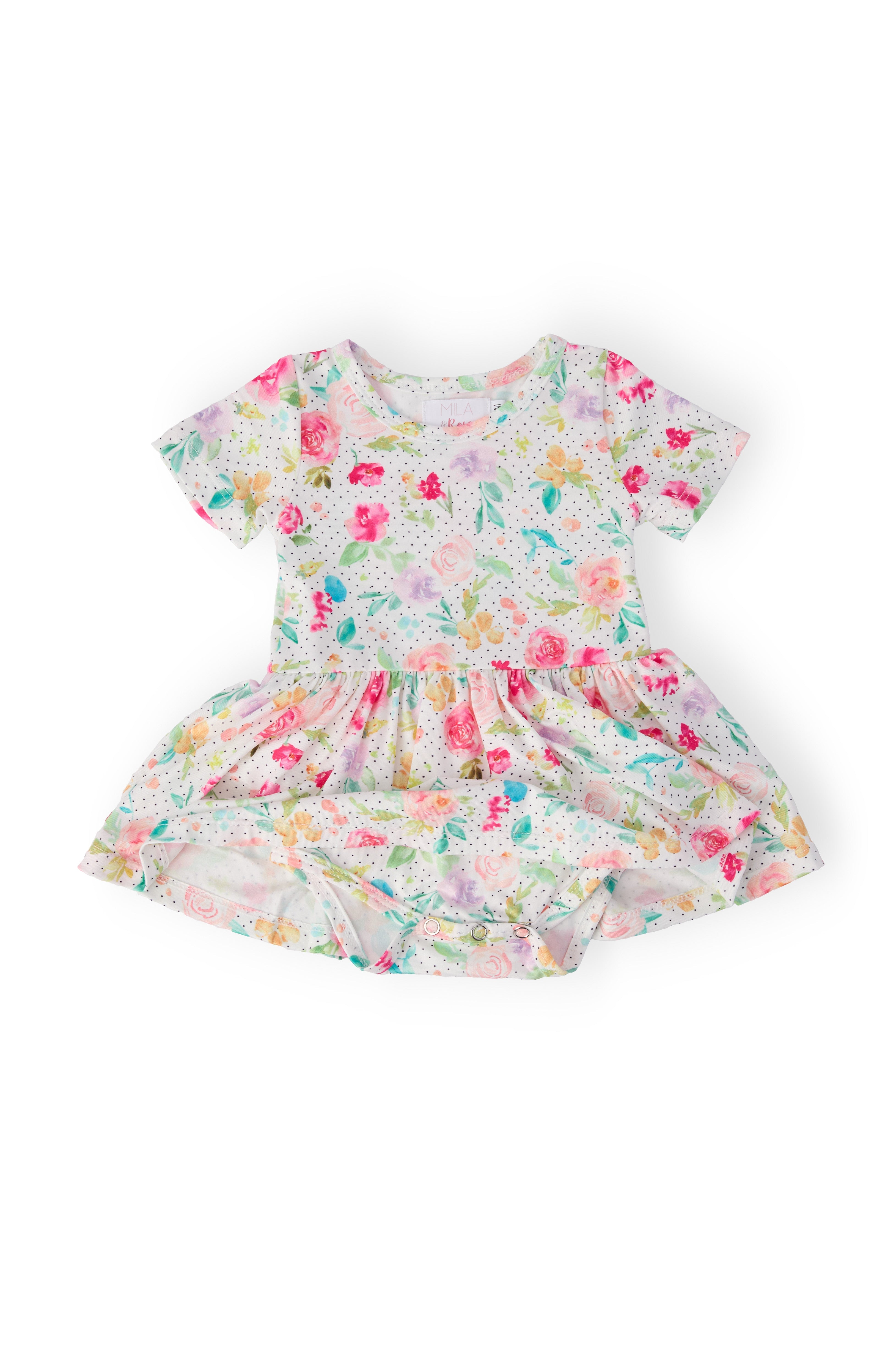 Painted Posies S/S Twirl Bodysuit by Mila & Rose ®