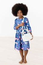 Painted Skies 3/4 Sleeve Pocket Twirl Dress by Mila & Rose ®