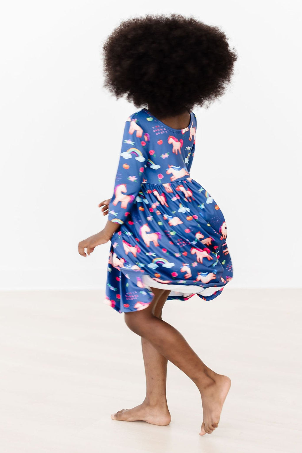 Painted Skies 3/4 Sleeve Pocket Twirl Dress by Mila & Rose ®