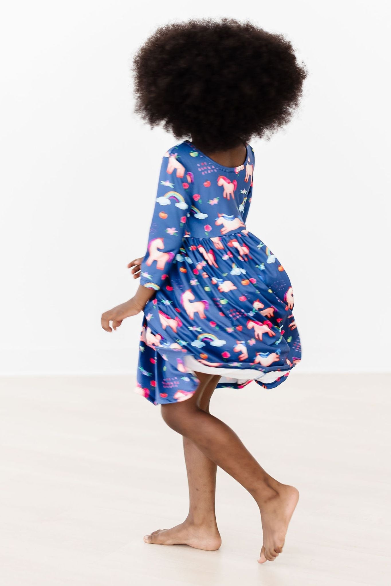 Painted Skies 3/4 Sleeve Pocket Twirl Dress by Mila & Rose ®