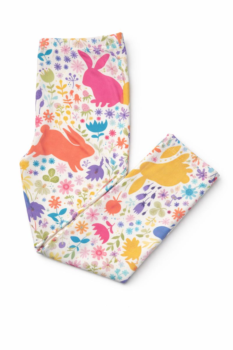 Pastel Floral Bunnies Leggings by Mila & Rose ®
