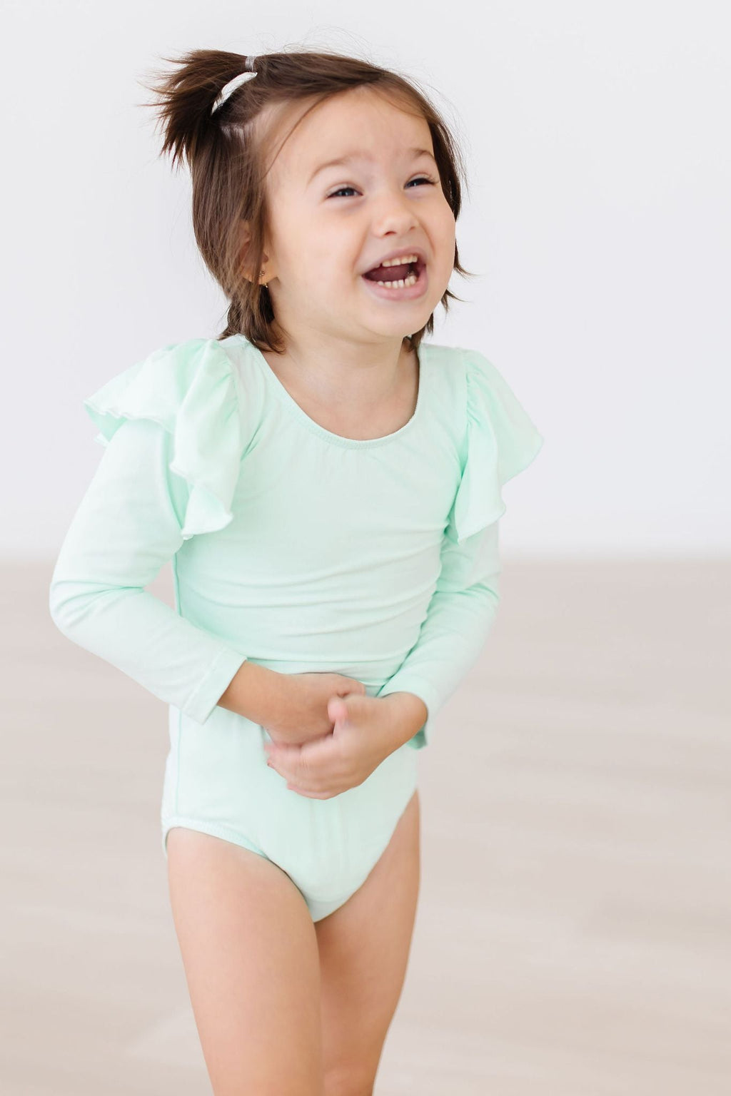 Pastel Green L/S Flutter Sleeve Leotard by Mila & Rose ®