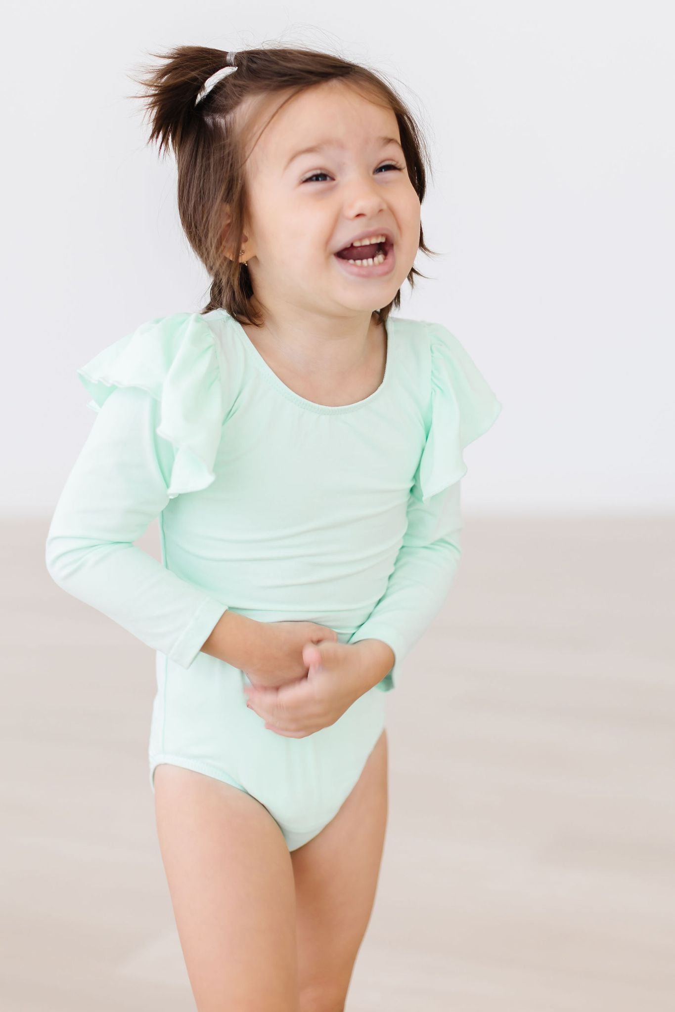 Pastel Green L/S Flutter Sleeve Leotard by Mila & Rose ®