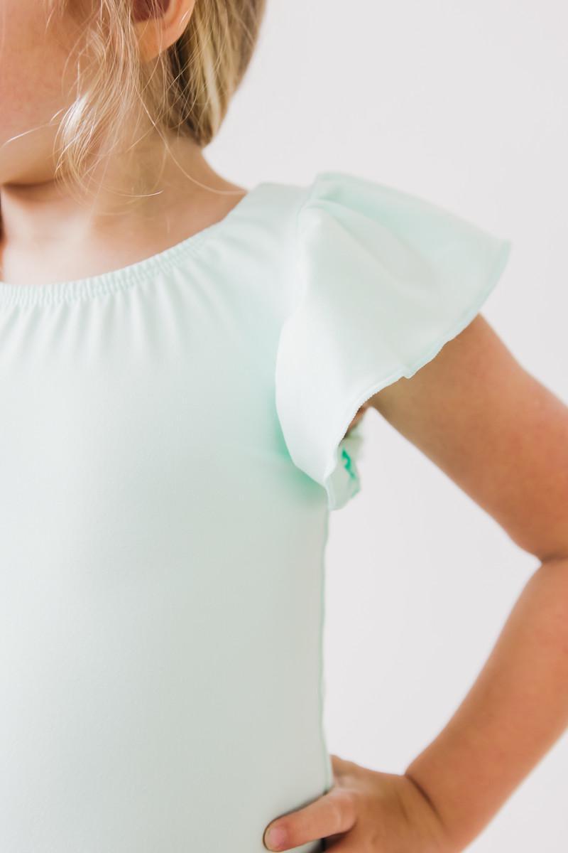 Pastel Green S/S Flutter Sleeve Leotard by Mila & Rose ®