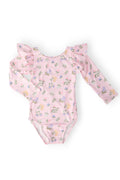 Pastel Petals L/S Flutter Sleeve Leotard by Mila & Rose ®