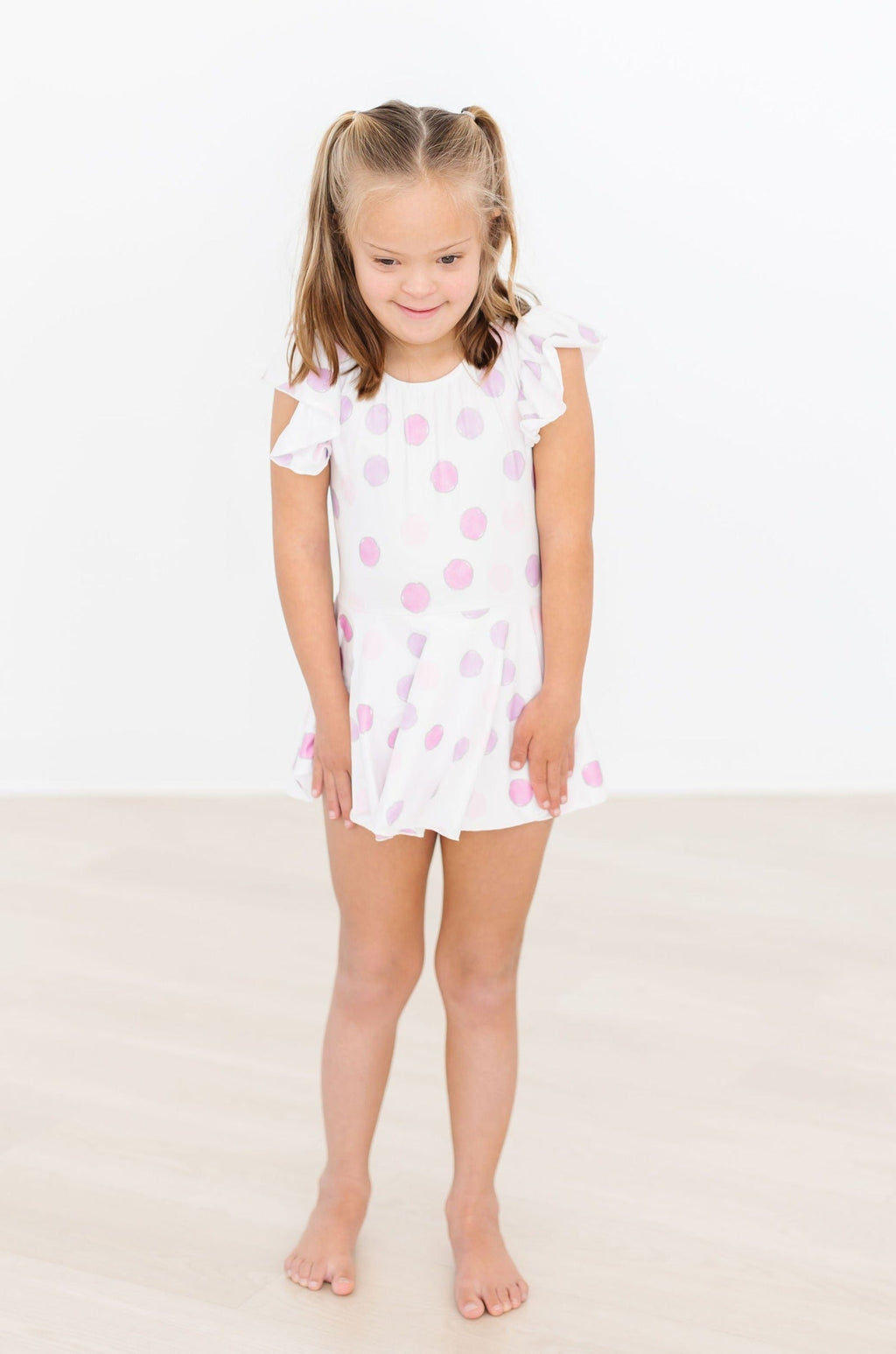Pastel Polka Dot S/S Twirl Leotard by Mila & Rose ®