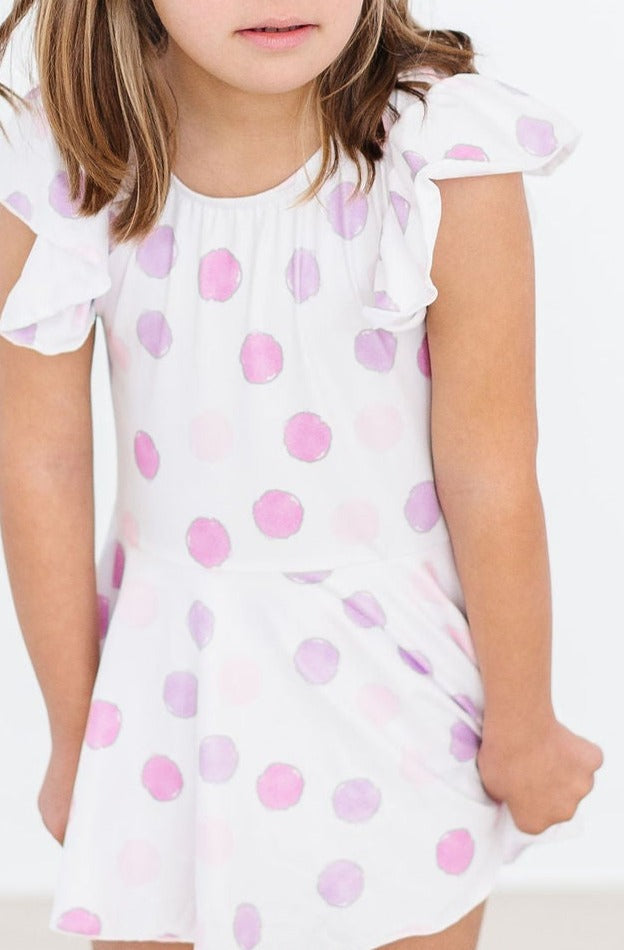 Pastel Polka Dot S/S Twirl Leotard by Mila & Rose ®