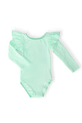 Pastel Green L/S Flutter Sleeve Leotard by Mila & Rose ®
