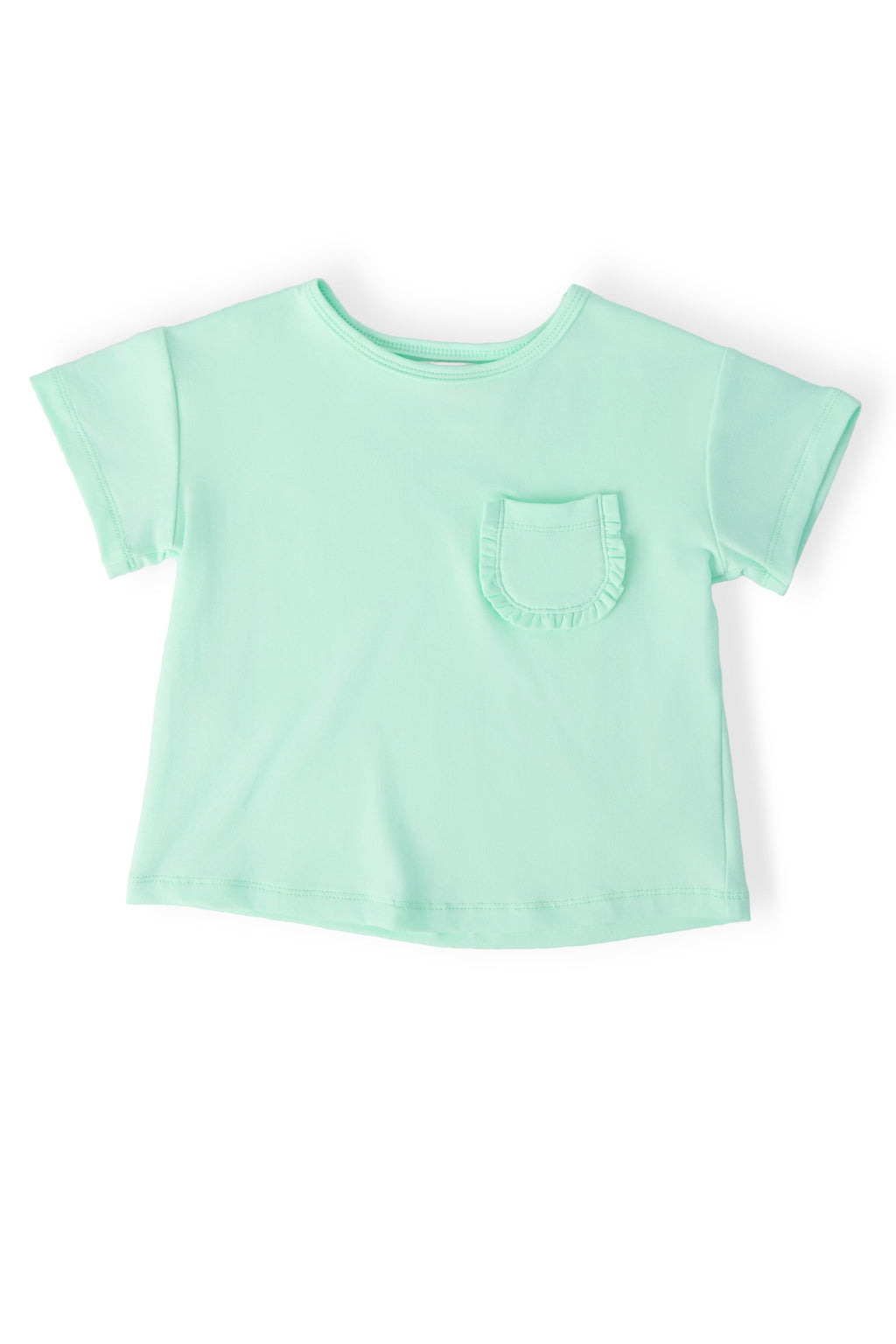Pastel Green Ruffle Pocket Tee by Mila & Rose ®