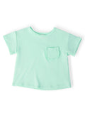 Pastel Green Ruffle Pocket Tee by Mila & Rose ®