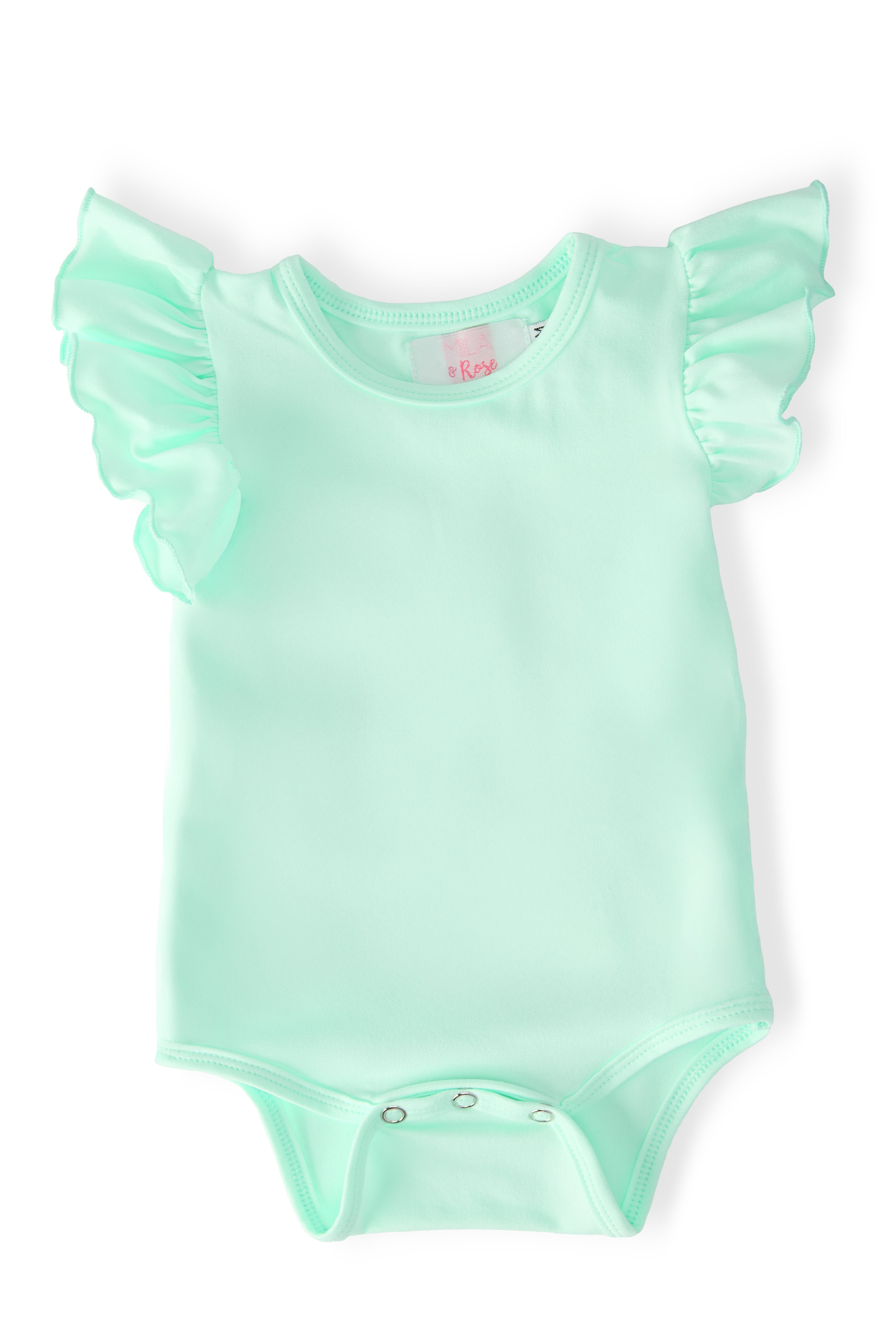 Pastel Green S/S Flutter Bodysuit by Mila & Rose ®