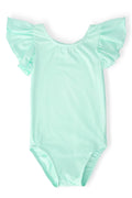 Pastel Green S/S Flutter Sleeve Leotard by Mila & Rose ®