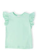 Pastel Green S/S Ruffle Tee by Mila & Rose ®