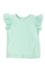 Pastel Green S/S Ruffle Tee by Mila & Rose ®