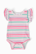 Pastel Stripes S/S Flutter Bodysuit by Mila & Rose ®