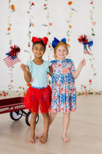 SALE Patriotic Patchwork S/S Pocket Twirl Dress by Mila & Rose ®