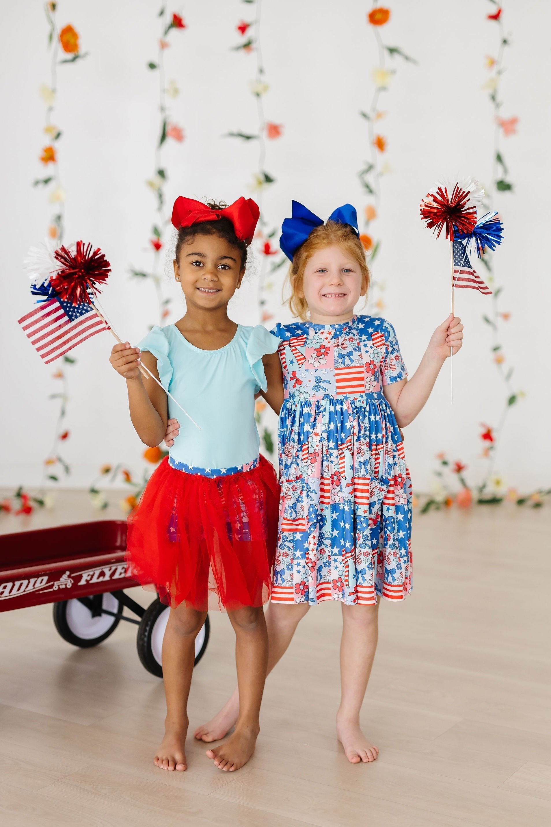 SALE Patriotic Patchwork S/S Pocket Twirl Dress by Mila & Rose ®
