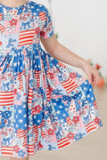 SALE Patriotic Patchwork S/S Pocket Twirl Dress by Mila & Rose ®
