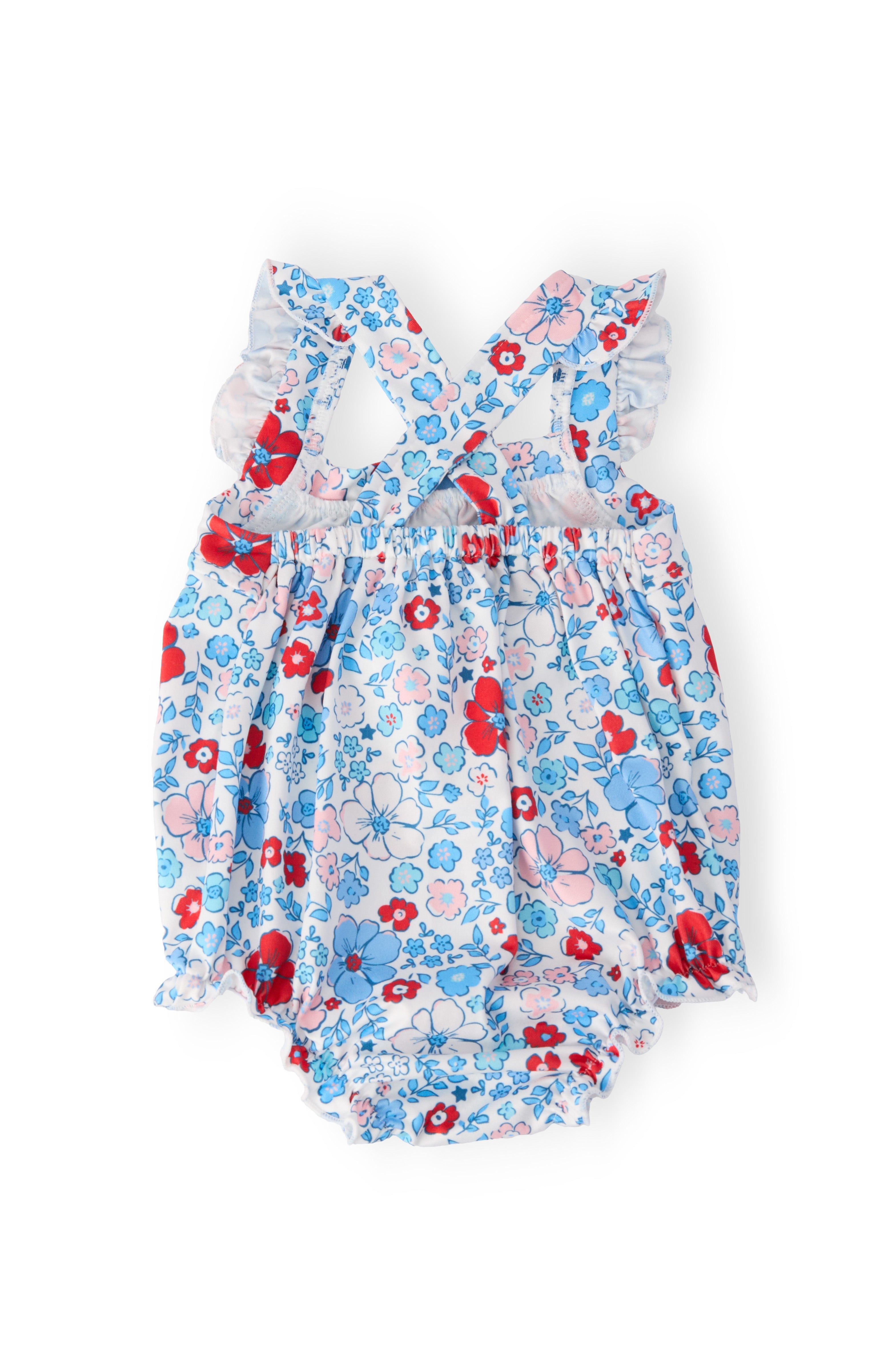 Patriotic Petals Ruffle Cross Back Romper by Mila & Rose ®