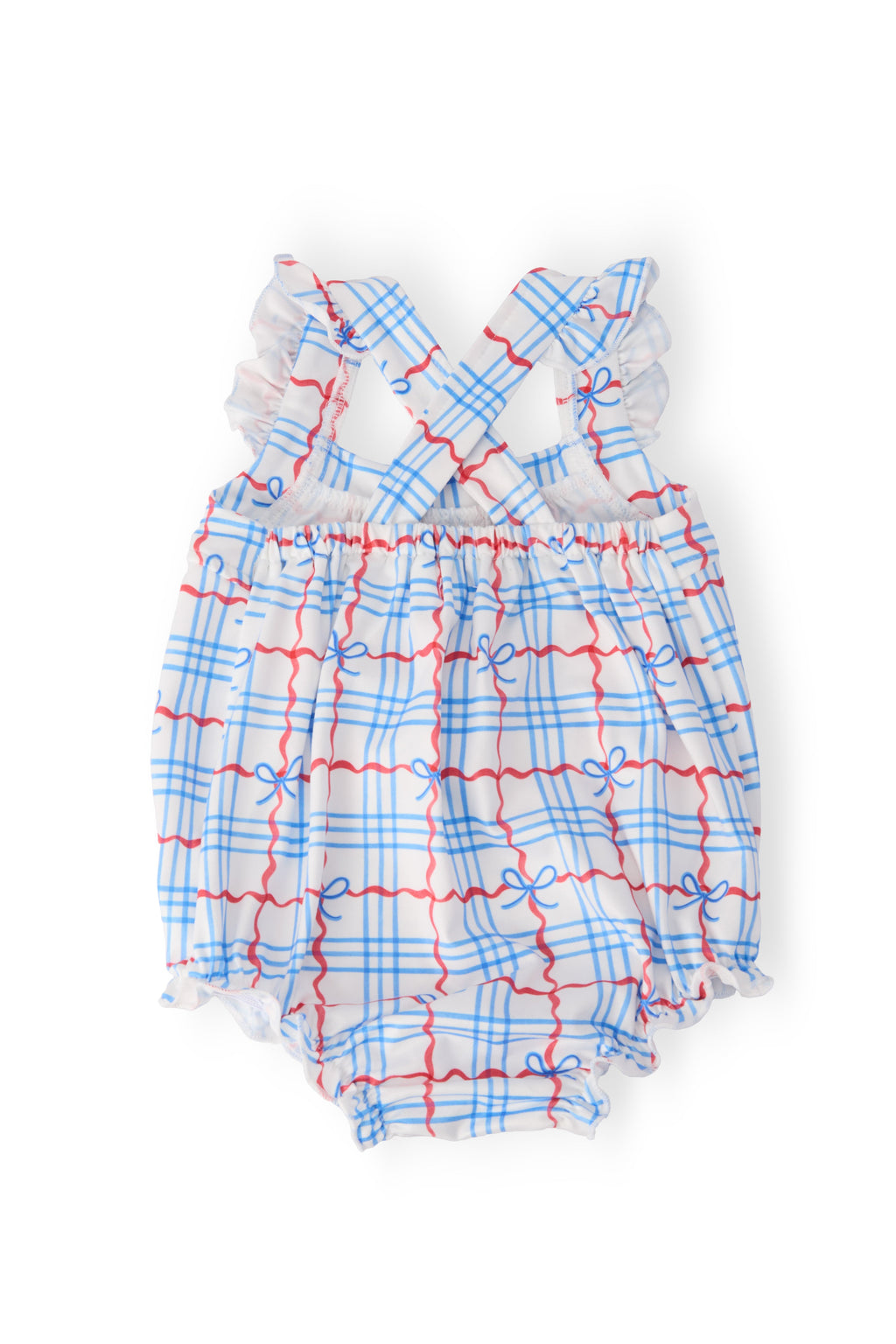 Patriotic Picnic Ruffle Cross Back Romper by Mila & Rose ®