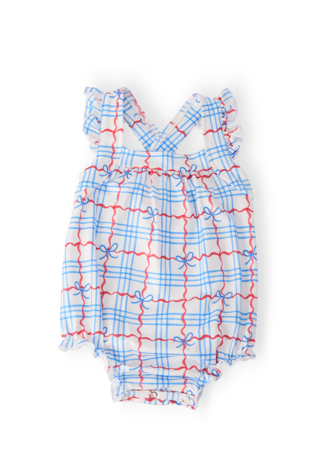 Patriotic Picnic Ruffle Cross Back Romper by Mila & Rose ®