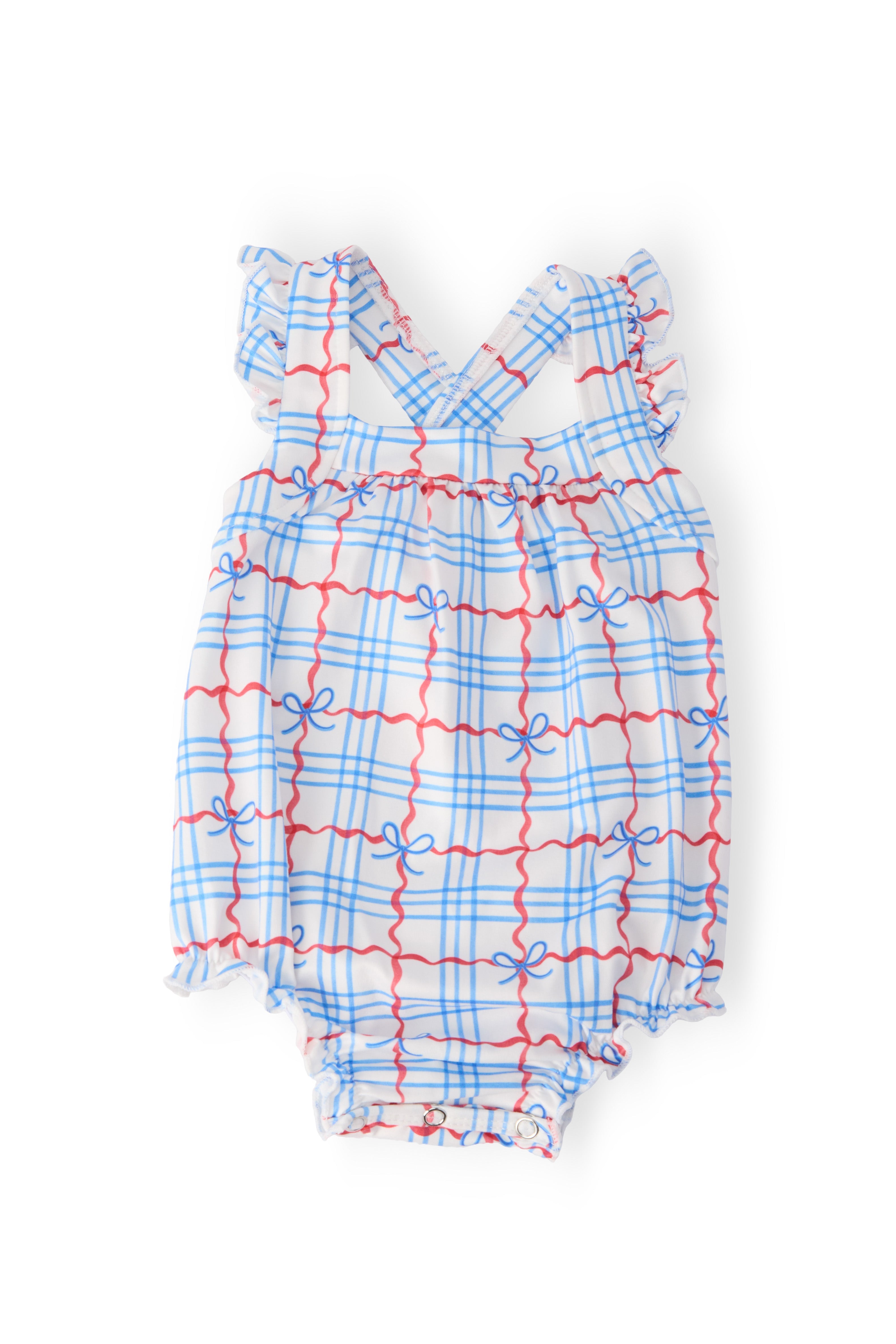 Patriotic Picnic Ruffle Cross Back Romper by Mila & Rose ®