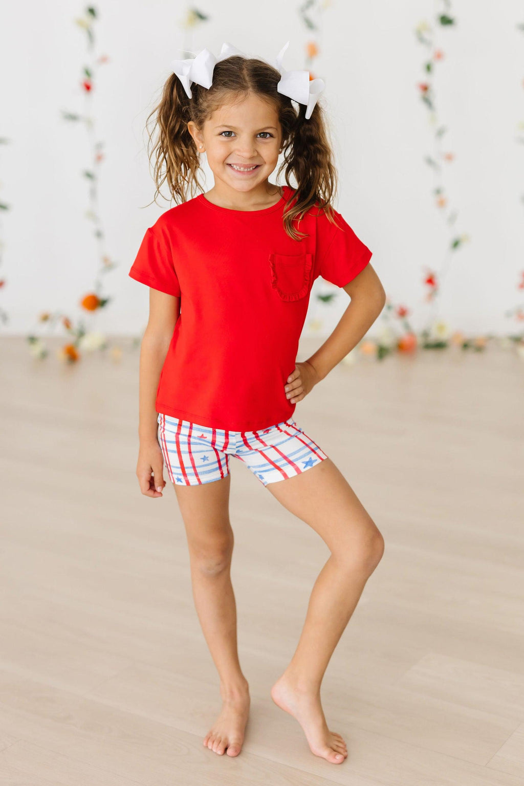 Patriotic Plaid Twirl Shorts by Mila & Rose ®