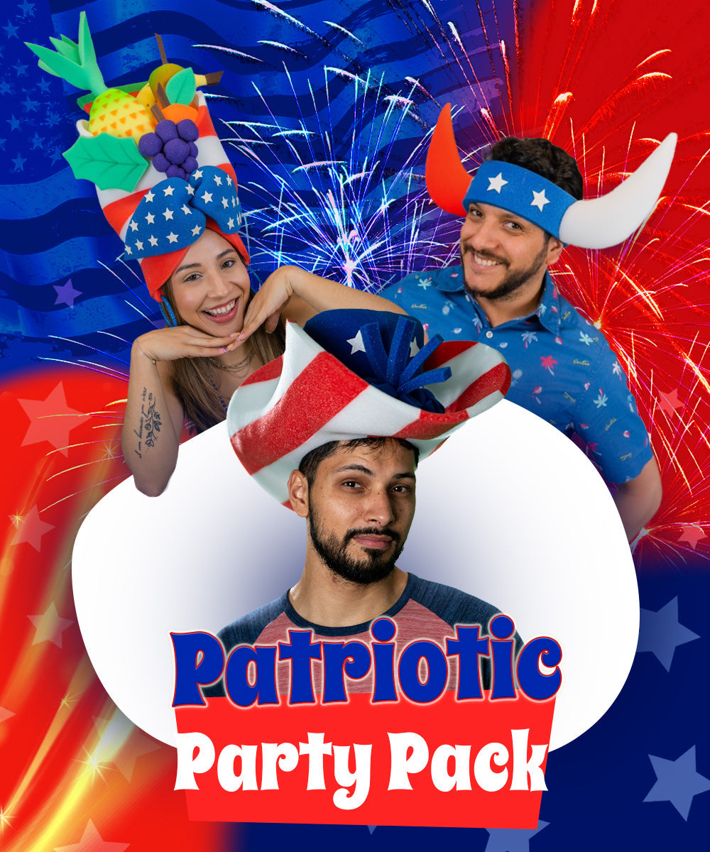 Patriotic Party Pack (20 Hats & 20 Headbands) by Foam Party Hats Inc