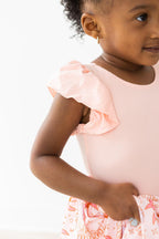 Peach S/S Flutter Sleeve Leotard by Mila & Rose ®