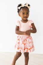 Peach S/S Flutter Sleeve Leotard by Mila & Rose ®